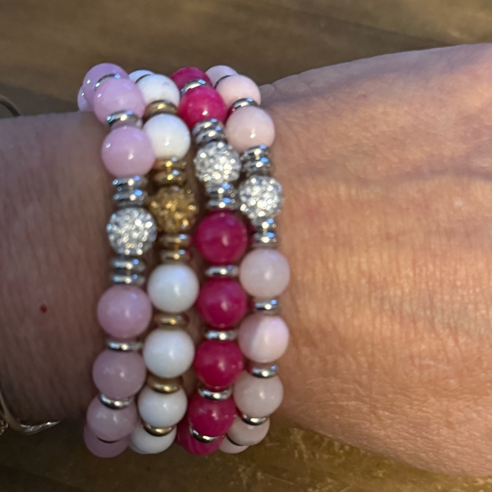 Natural Stone Stackable Stretch Bracelets - image 8